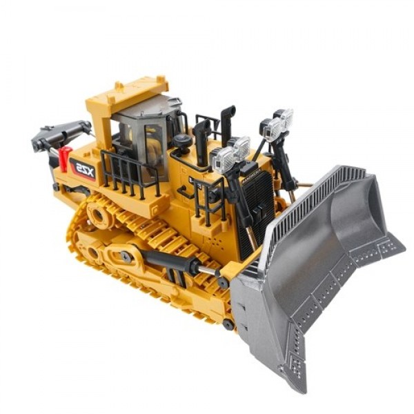 1:24 2.4G 9CH RC Bulldozer RC Tractor Truck Construction Engineering Vehicles with One Key Demonstration LED Light Simulation So