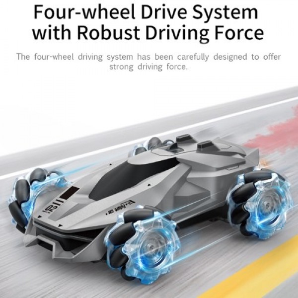 JJRC Q92 1:24 2.4G 4WD RC Stunt Car Remote Control Car 360°Rotation with LED Light and Music RC Car