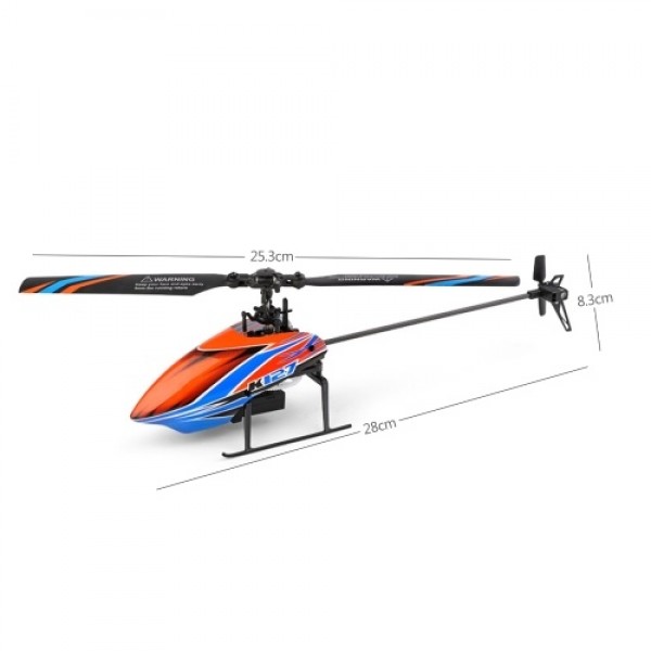 WLtoys K127 2.4G 4CH RC Helicopter 6-axis Gyro Single Blade RC Aircraft RC Plane Fixed Height RTF for Beginners