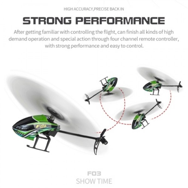 YU XIANG F03 4CH 6-axis Gyro Fly More Stable RC Helicopter Flybarless One Key Take off Height Hold Helicopter for Beginner RC To