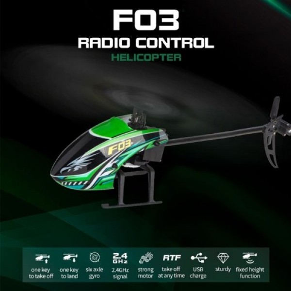 YU XIANG F03 4CH 6-axis Gyro Fly More Stable RC Helicopter Flybarless One Key Take off Height Hold Helicopter for Beginner RC To