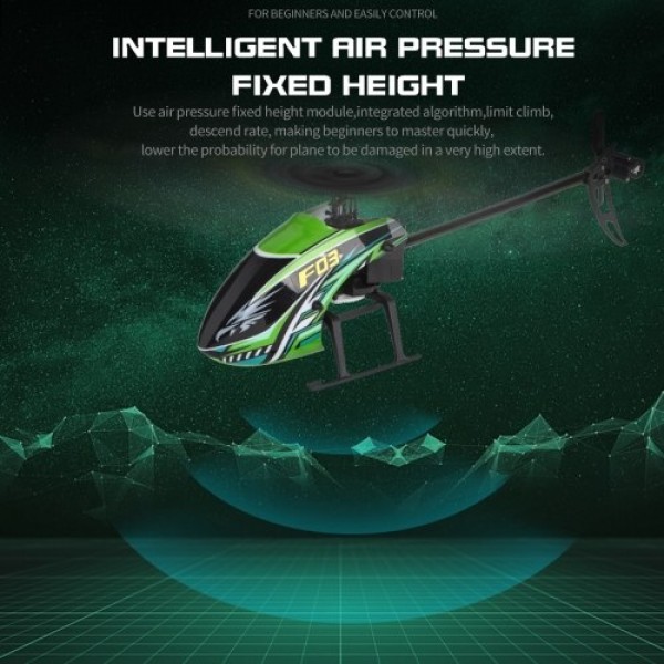 YU XIANG F03 4CH 6-axis Gyro Fly More Stable RC Helicopter Flybarless One Key Take off Height Hold Helicopter for Beginner RC To