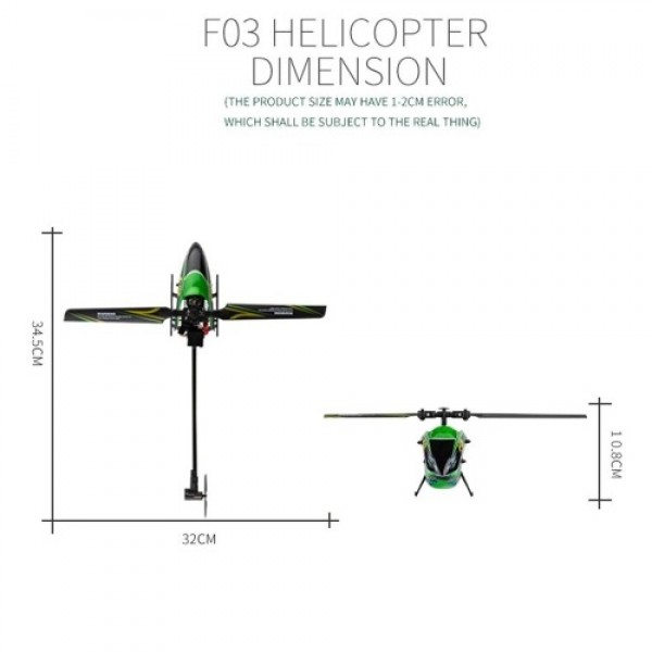 YU XIANG F03 4CH 6-axis Gyro Fly More Stable RC Helicopter Flybarless One Key Take off Height Hold Helicopter for Beginner RC To