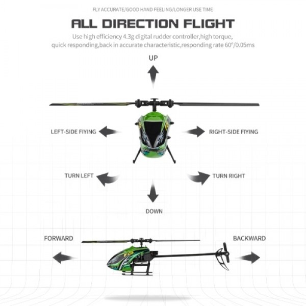 YU XIANG F03 4CH 6-axis Gyro Fly More Stable RC Helicopter Flybarless One Key Take off Height Hold Helicopter for Beginner RC To