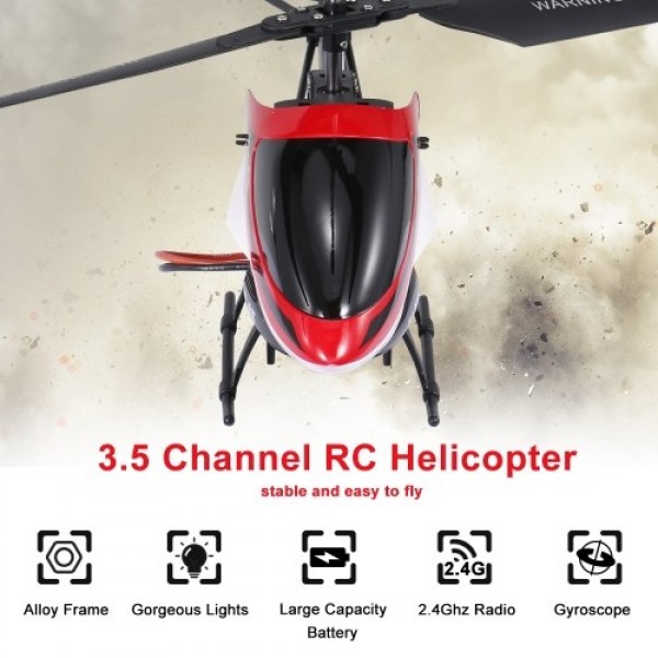 YD615 RC Helicopter with Gyro 3.5 Channels 2.4Ghz Transmitter RTF Durable Aircraft(8min Flying Time)