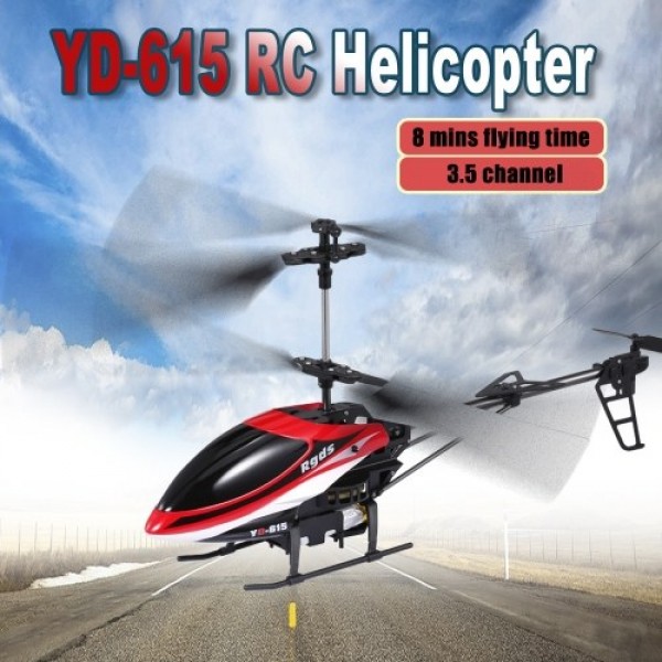 YD615 RC Helicopter with Gyro 3.5 Channels 2.4Ghz Transmitter RTF Durable Aircraft(8min Flying Time)