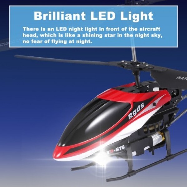 YD615 RC Helicopter with Gyro 3.5 Channels 2.4Ghz Transmitter RTF Durable Aircraft(8min Flying Time)