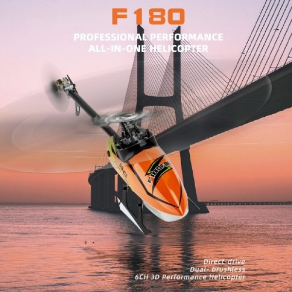 YU XIANG F180 2.4GHz 6CH Flybarless 3D/6G Stunt Helicopter RTF Dual Brushless Motor RC Helicopter