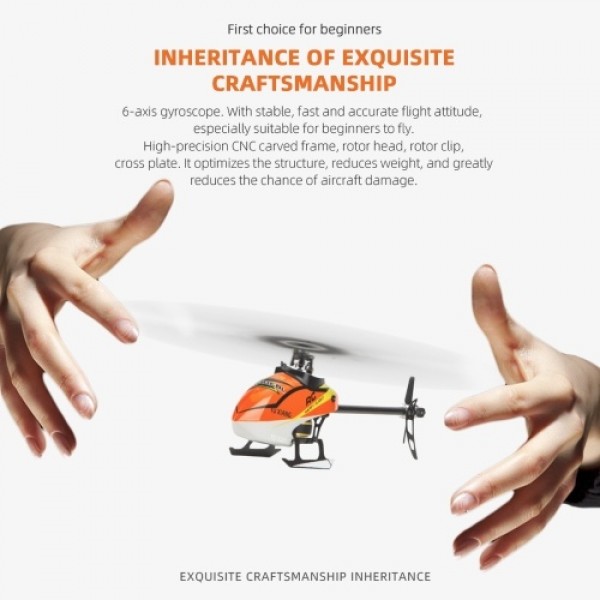 YU XIANG F180 2.4GHz 6CH Flybarless 3D/6G Stunt Helicopter RTF Dual Brushless Motor RC Helicopter