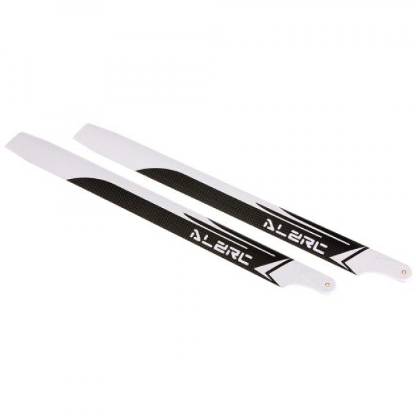 2 Pairs ALZRC 380mm Carbon Fiber Main Blades for Devil 380 FAST Align 470L RC Helicopter