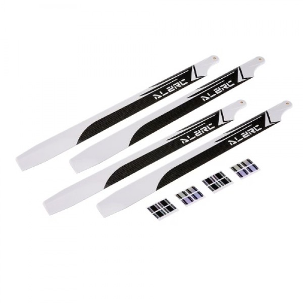 2 Pairs ALZRC 380mm Carbon Fiber Main Blades for Devil 380 FAST Align 470L RC Helicopter