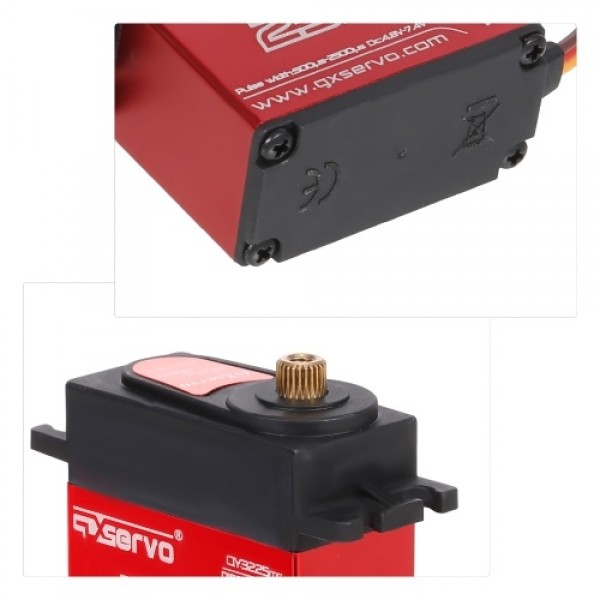 25KG Digital Servo with 25T Servo Arm IP66 Waterproof Copper Gear High Torque 180 Operating Angle