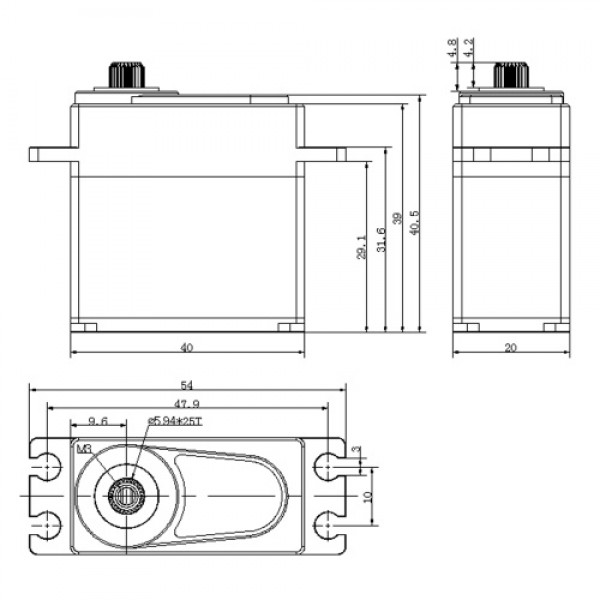 HS3220 Metal Gear Digital Servo High Torque 20kg Waterproof