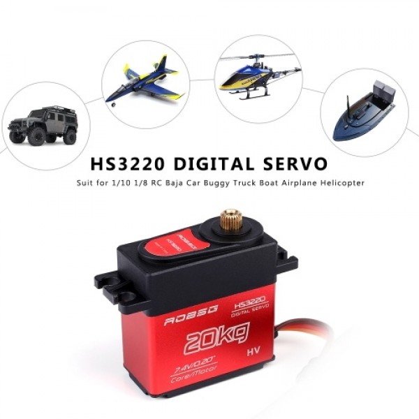 HS3220 Metal Gear Digital Servo High Torque 20kg Waterproof