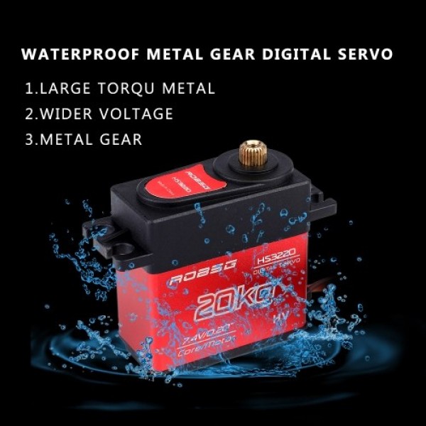 HS3220 Metal Gear Digital Servo High Torque 20kg Waterproof