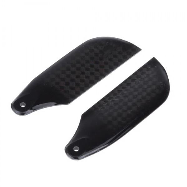 2 * Pairs Carbon Fiber 62mm Tail Blades for  Align Trex 450 RC Helicopter