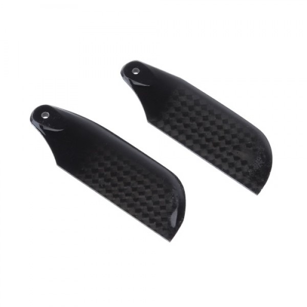 2 * Pairs Carbon Fiber 62mm Tail Blades for  Align Trex 450 RC Helicopter