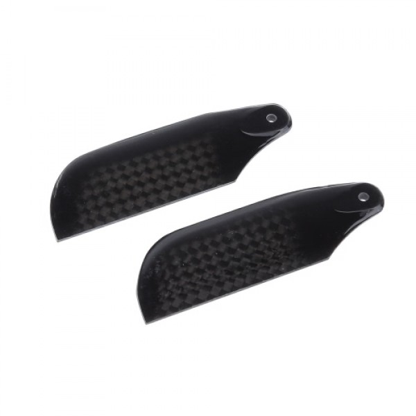 2 * Pairs Carbon Fiber 62mm Tail Blades for  Align Trex 450 RC Helicopter