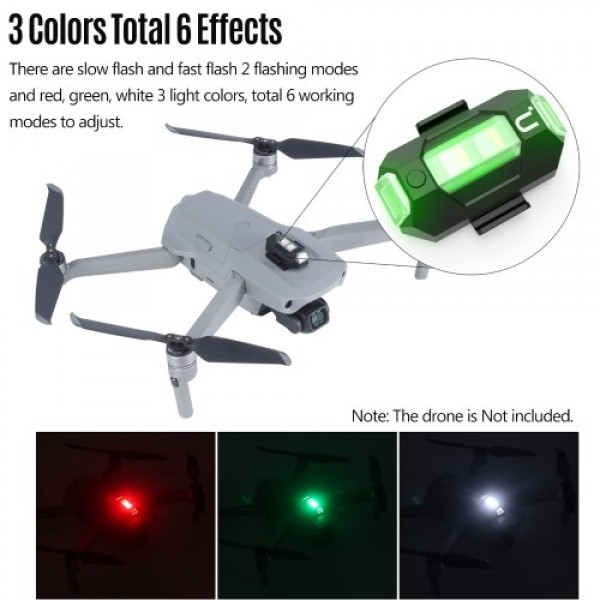 Ulanzi Drone Strobe Light Flashing Light 3 Colors Slow Fast Flashing Anti-collision Light