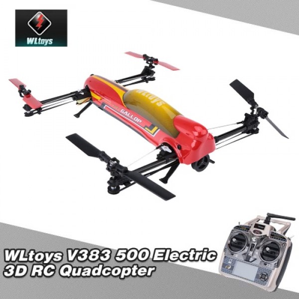 Original WLtoys V383 Collective Pitch 500 Level 3D 6 Axis Gyro Brushless Motor RTF RC Quadcopter