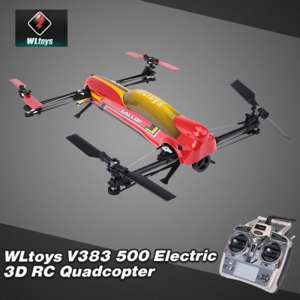 Original WLtoys V383 Collective Pitch 500 Level 3D 6 Axis Gyro Brushless Motor RTF RC Quadcopter