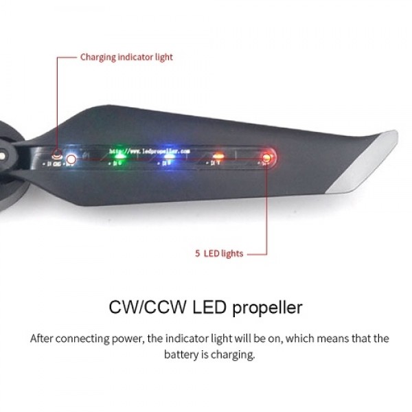 1 Pair LED Flash Low-Noise Quick Release Propeller