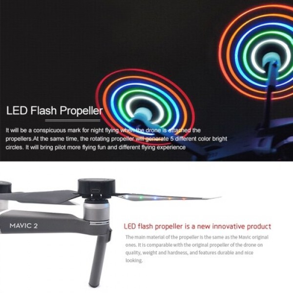 1 Pair LED Flash Low-Noise Quick Release Propeller