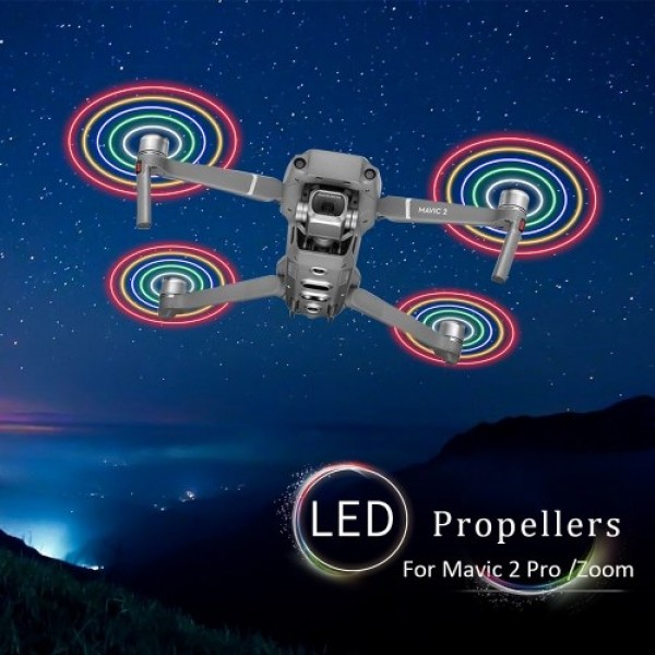 1 Pair LED Flash Low-Noise Quick Release Propeller