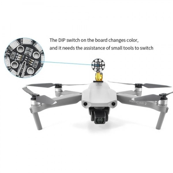 LED Colorful Light Battery External Connector Night Flight Light Drone Accessories Compatible with DJI Mavic 2 and Mavic Air 2