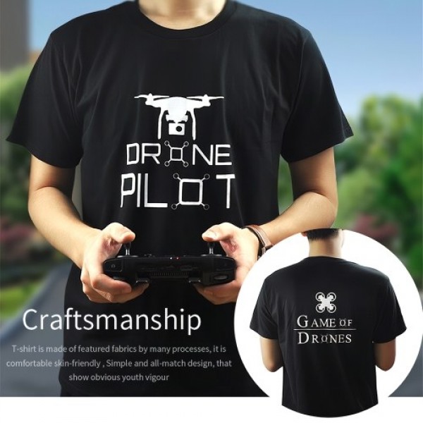 STARTRC Drone Pilot T-Shirt Pure Cotton Short Sleeve Shirt for RC Drone Fans Profession Lovers