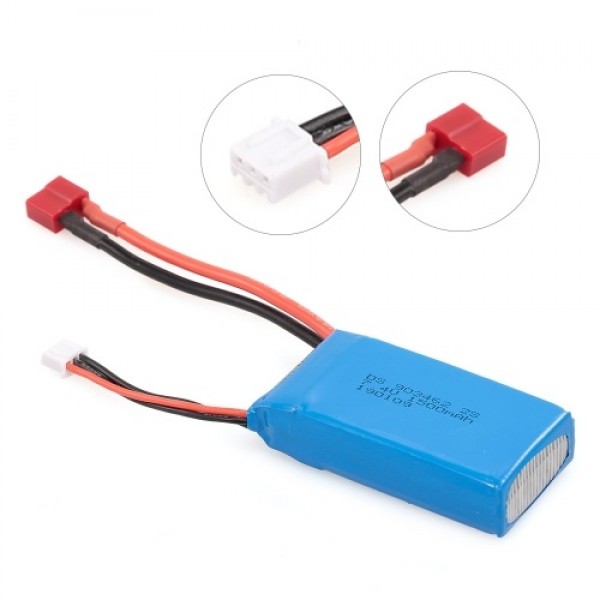 2pcs RC Li-Po Battery 7.4V 1500mAh 25C 2S Rechargeable with T Plug