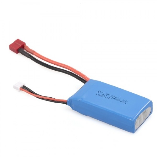 2pcs RC Li-Po Battery 7.4V 1500mAh 25C 2S Rechargeable with T Plug