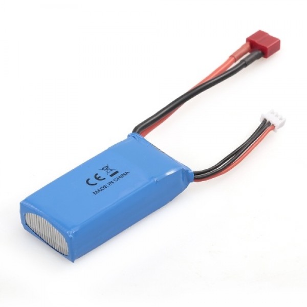 2pcs RC Li-Po Battery 7.4V 1500mAh 25C 2S Rechargeable with T Plug