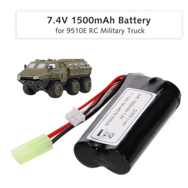 7.4V 1500mAh Battery for 9510E RC Military Truck