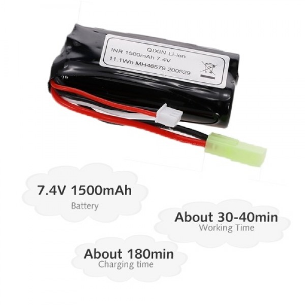 7.4V 1500mAh Battery for 9510E RC Military Truck