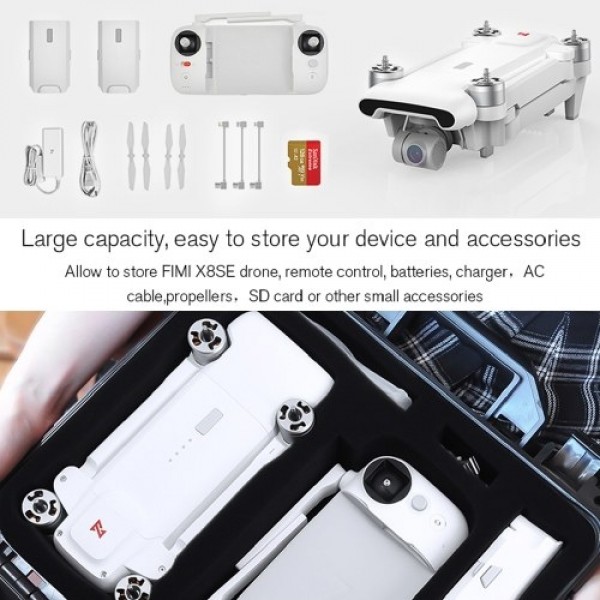 Watertight Carrying Case Hard Travel Case Portable Case Drone Storage Case Compatible with FIMI X8SE Drone