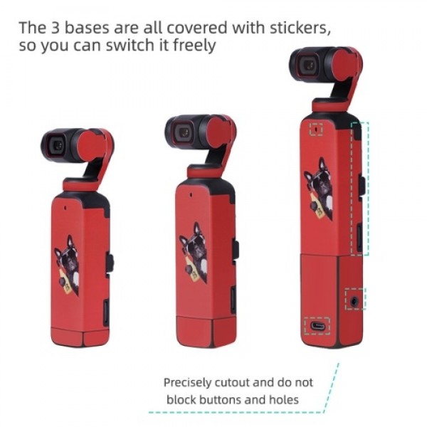 Sticker PVC Protective Cover Compatible with DJI Osmo Pocket 2 Handheld Gimbal Camera Body Anti-Scratch Anti-Slide Waterproof Sc