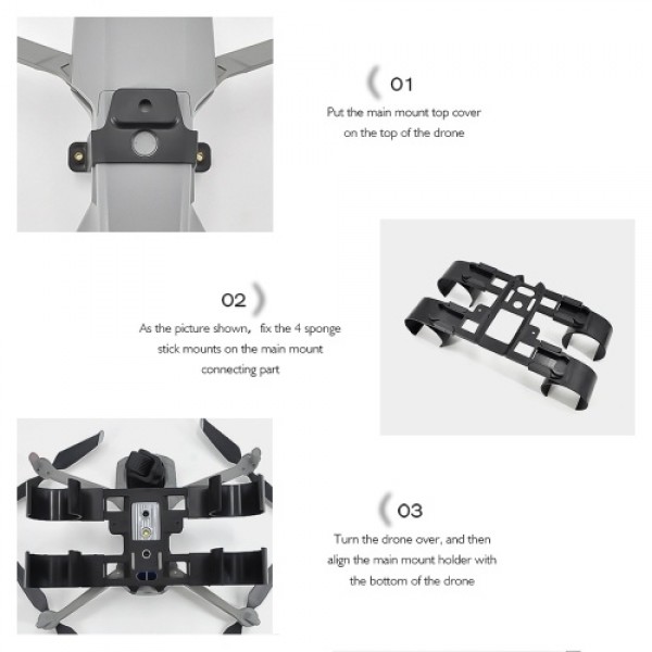 Compatible with DJI Mavic Air 2 Drone Float Holder Landing Gear Buoyancy Stick Bracket Heighten Extender Holder Training kit