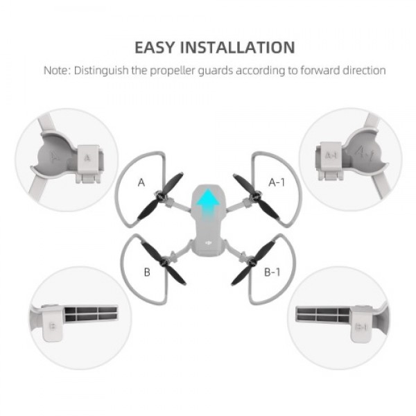 Compatible with DJI Mavic Mini Heighten Landing Gear Propeller Guards Set Extended Legs Propeller Protection Drone Accessories