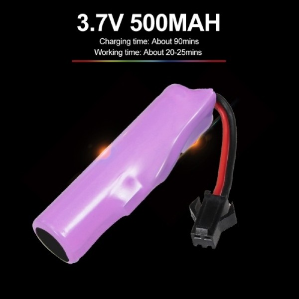 3.7V 500mAh Battery &amp; Charging Cable for 1/28 2.4GHz RC Stunt Car