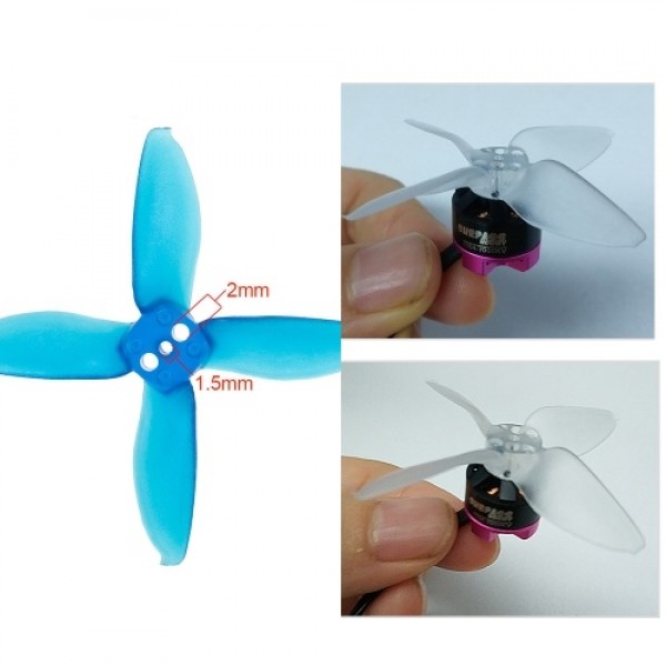 12 Pairs EMAX AVAN Micro 2 Inch 4-blade Transparent Propellers CW CCW for 1106 1104 Motor RC Racing Drone