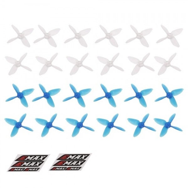 12 Pairs EMAX AVAN Micro 2 Inch 4-blade Transparent Propellers CW CCW for 1106 1104 Motor RC Racing Drone