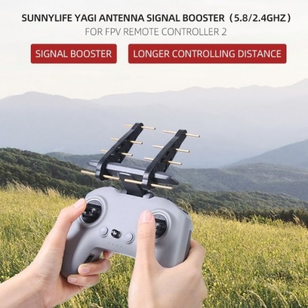 2 Yagi Antenna 2.4G Signal Booster Extender Signal Amplifier Longer Control Distance Compatible with DJI FPV Remote Controller