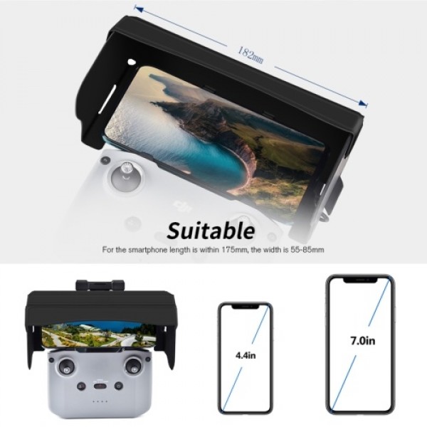 Replacement for DJI Mini 2 Mavic Air 2 Romote Controller Sunshade  Foldable Remote Control Sun Hood Magnetic Suction Design