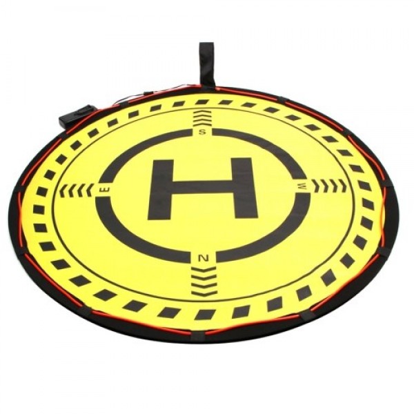 70cm/27.5inch RC Drone Landing Pad with LED Light Drone Parking Apron Waterproof Fast Fold 2-sides Available Compatible with DJI