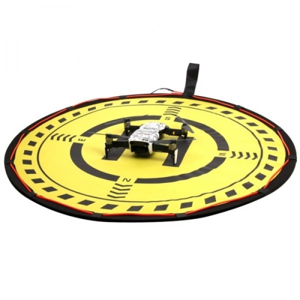 70cm/27.5inch RC Drone Landing Pad with LED Light Drone Parking Apron Waterproof Fast Fold 2-sides Available Compatible with DJI