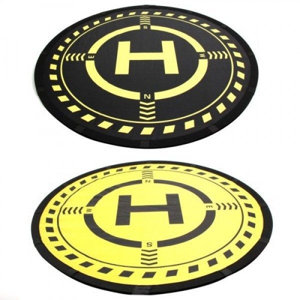 70cm/27.5inch RC Drone Landing Pad with LED Light Drone Parking Apron Waterproof Fast Fold 2-sides Available Compatible with DJI