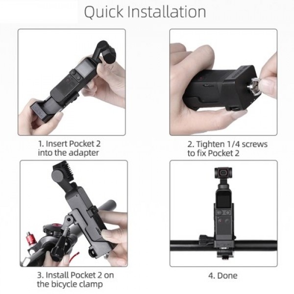 Dual Hook Adapter Stabilizer with 1/4'' Scew Compatible with DJI Pocket 2 Handheld Gimbal Camera