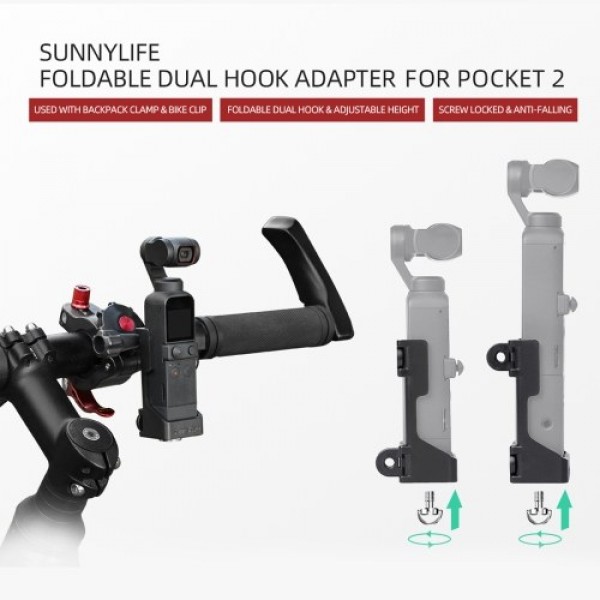 Dual Hook Adapter Stabilizer with 1/4'' Scew Compatible with DJI Pocket 2 Handheld Gimbal Camera