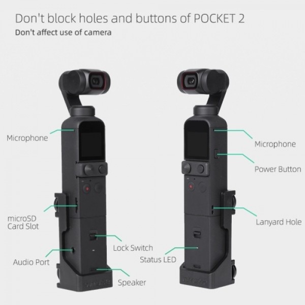 Dual Hook Adapter Stabilizer with 1/4'' Scew Compatible with DJI Pocket 2 Handheld Gimbal Camera